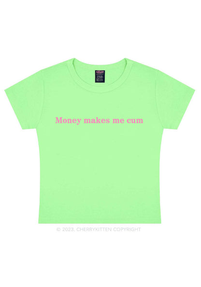 Money Makes Me Come Y2K Baby Tee Cherrykitten