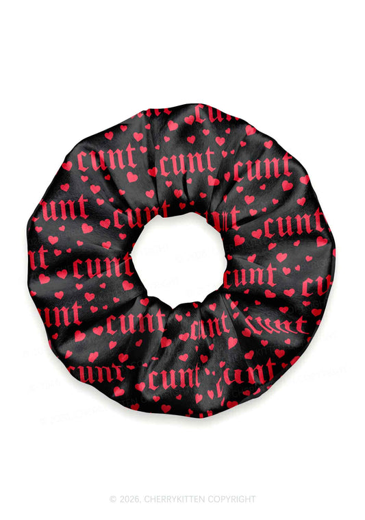 Red Hearts Cxxt Y2K Hair Scrunchie Cherrykitten