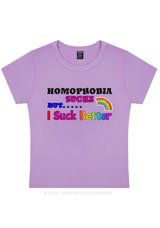 Homophobia Sucks Y2K Baby Tee Cherrykitten