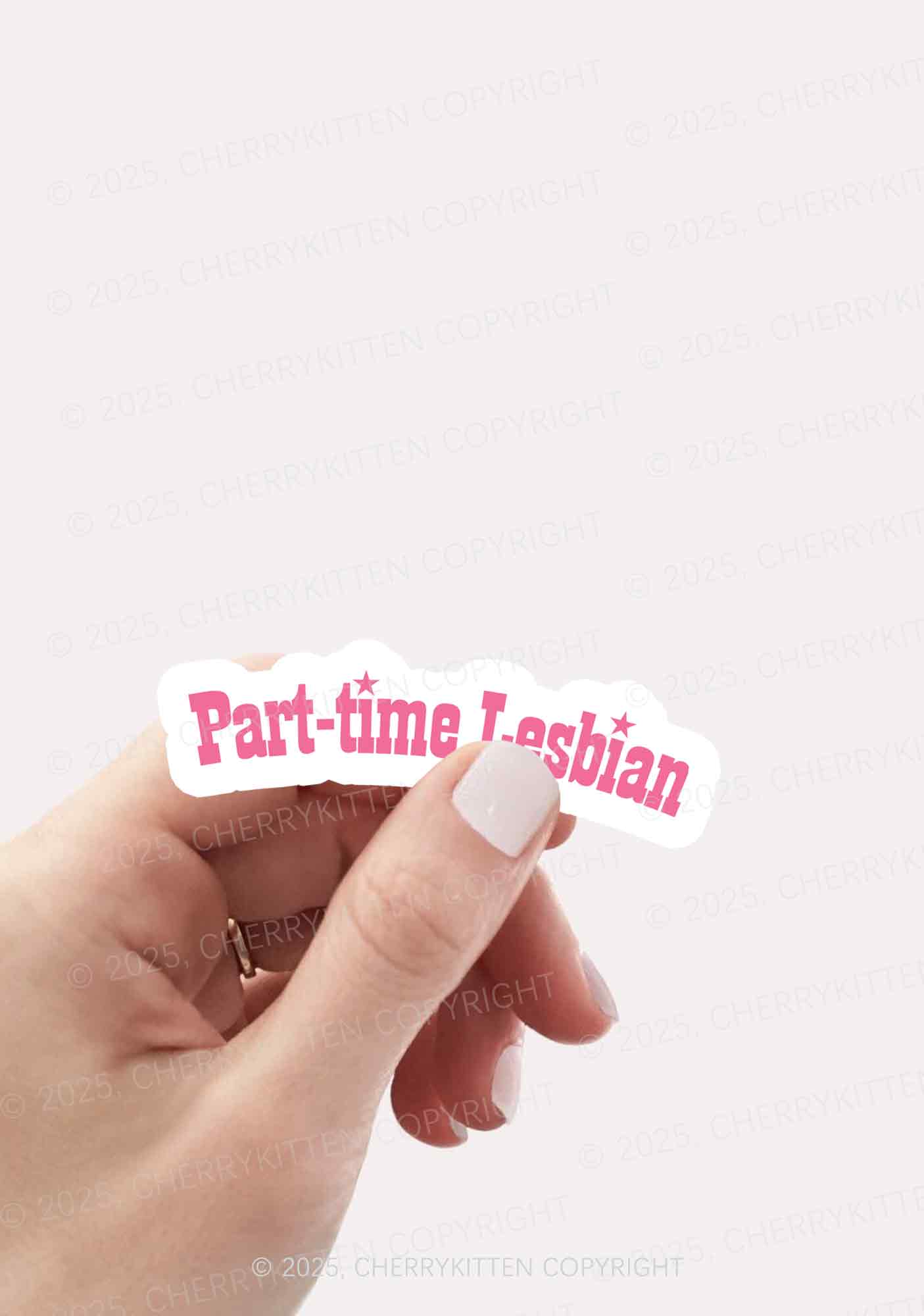 Part Time Lesbian Pride 1Pc Y2K Sticker Cherrykitten