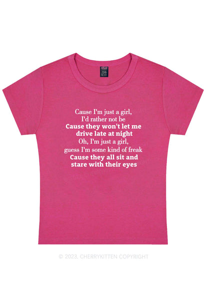 Curvy I'm A Freak Girl Y2K Baby Tee Cherrykitten