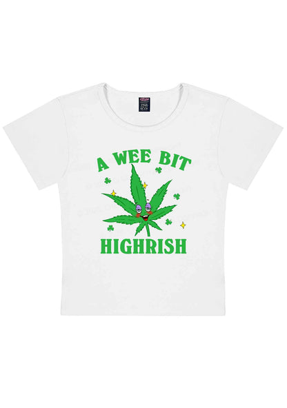 A Wee Bit Highrish St Patricks Y2K Baby Tee Cherrykitten