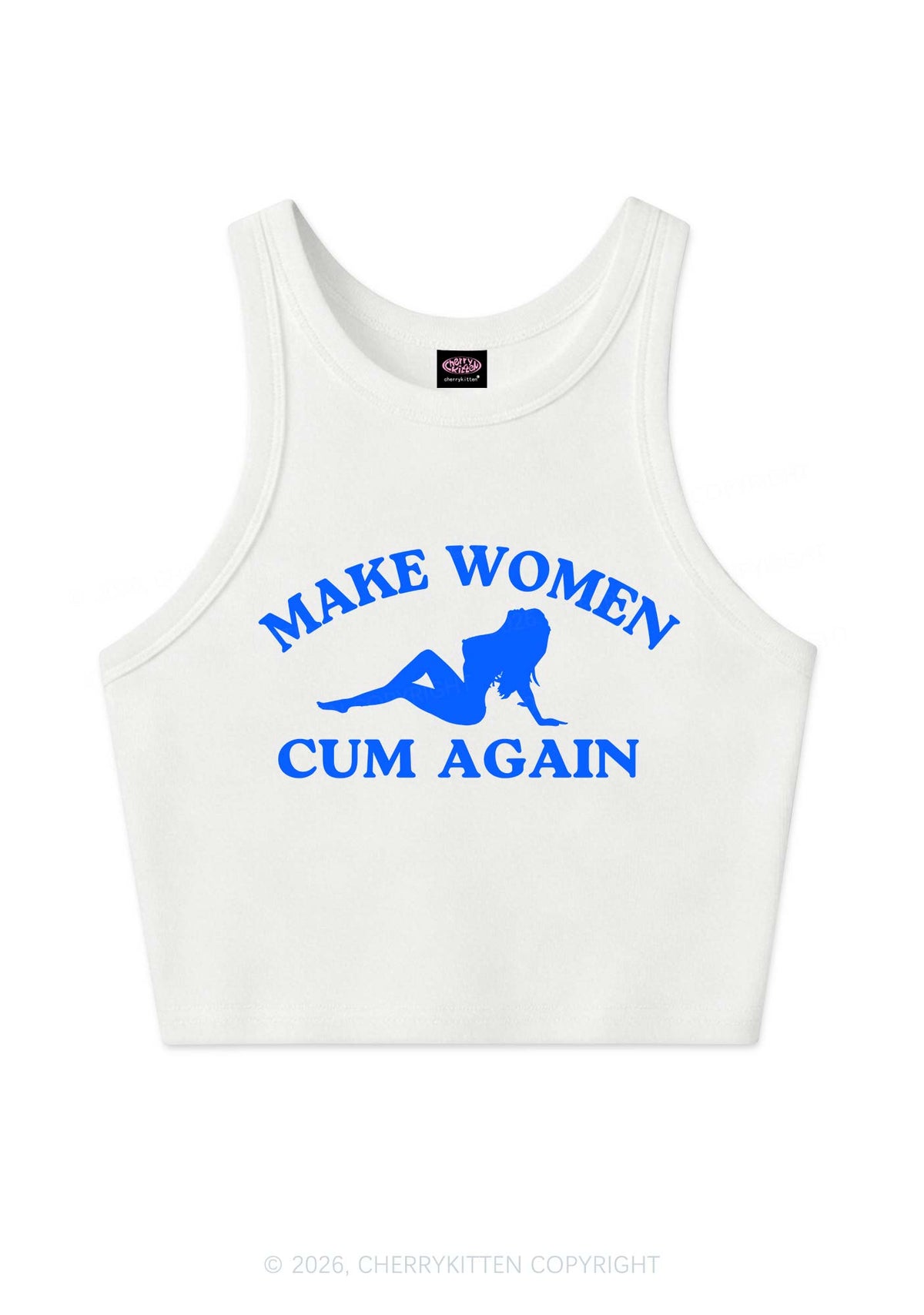 Make Women Cxm Again Y2K Crop Tank Top Cherrykitten