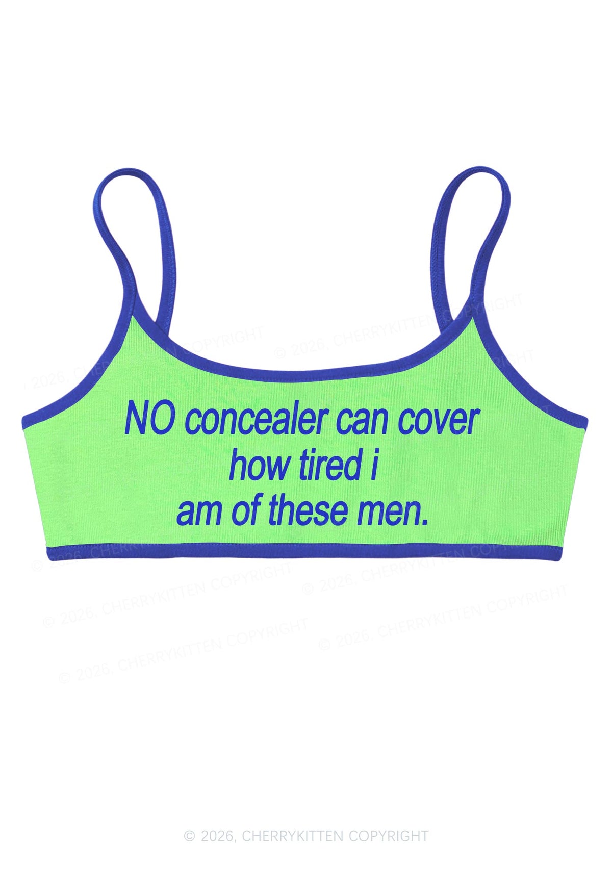No Concealer Can Cover Men Y2K Super Crop Cami Cherrykitten