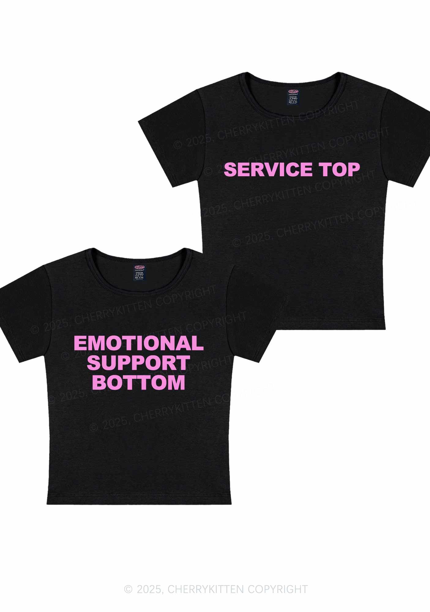 Service Top Y2K Valentine's Day Baby Tee Cherrykitten