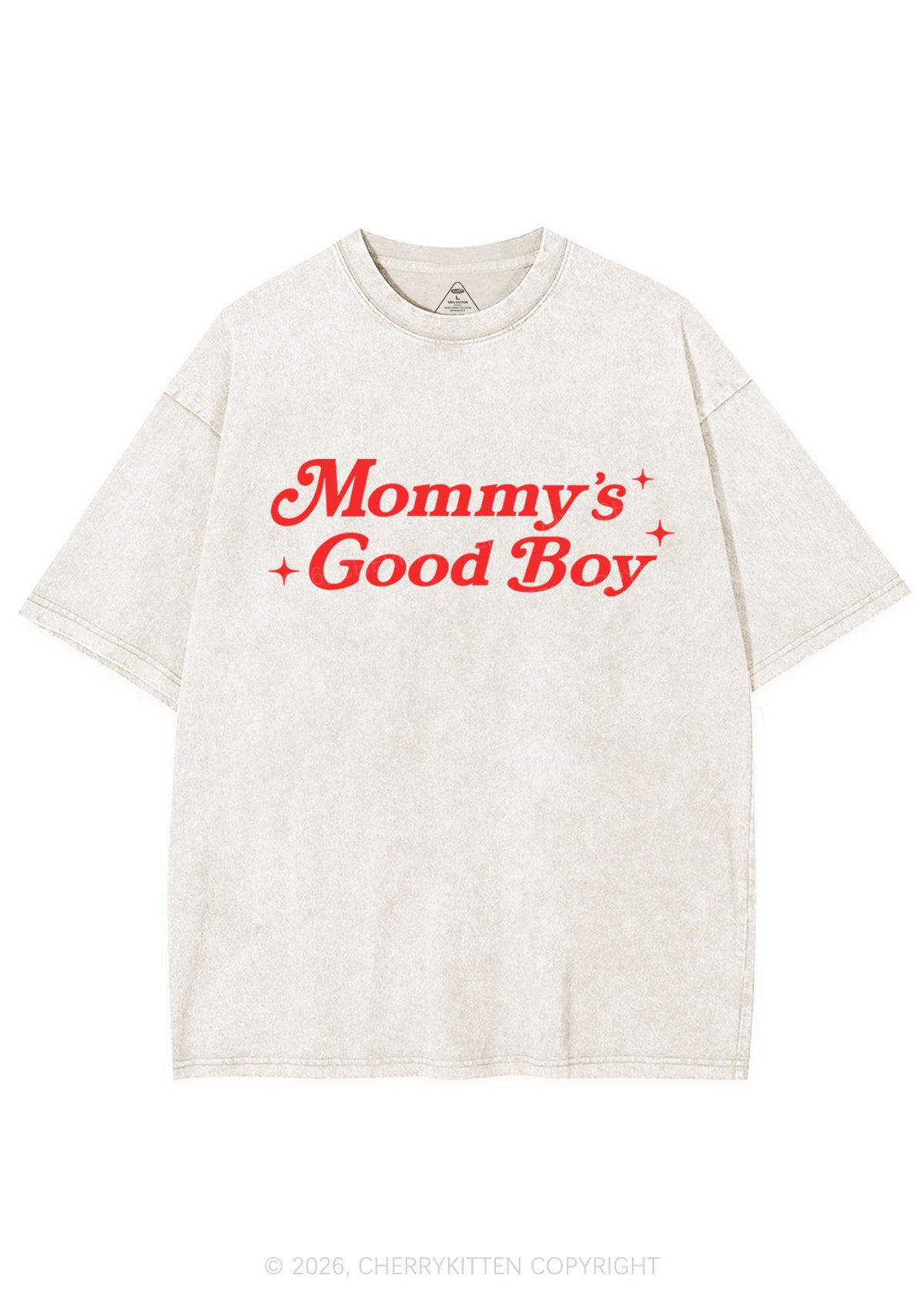 Mommys Good Boy Y2K Shirts Washed Tee Cherrykitten