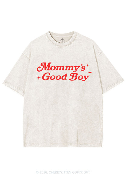 Mommys Good Boy Y2K Shirts Washed Tee Cherrykitten