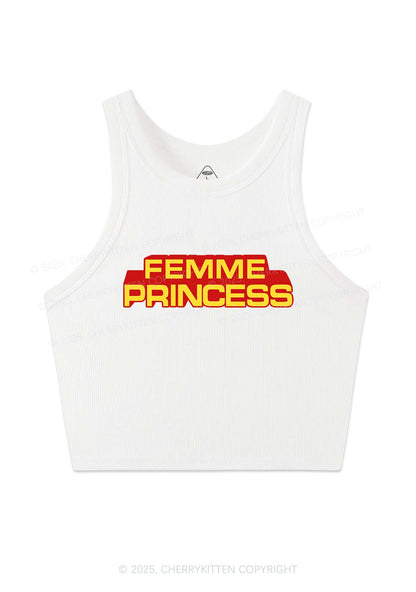 Femme Princess Pride Y2K Crop Tank Top Cherrykitten