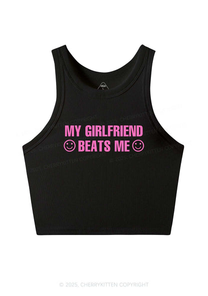 My Girlfriend Beats Me Y2K Crop Tank Top Cherrykitten