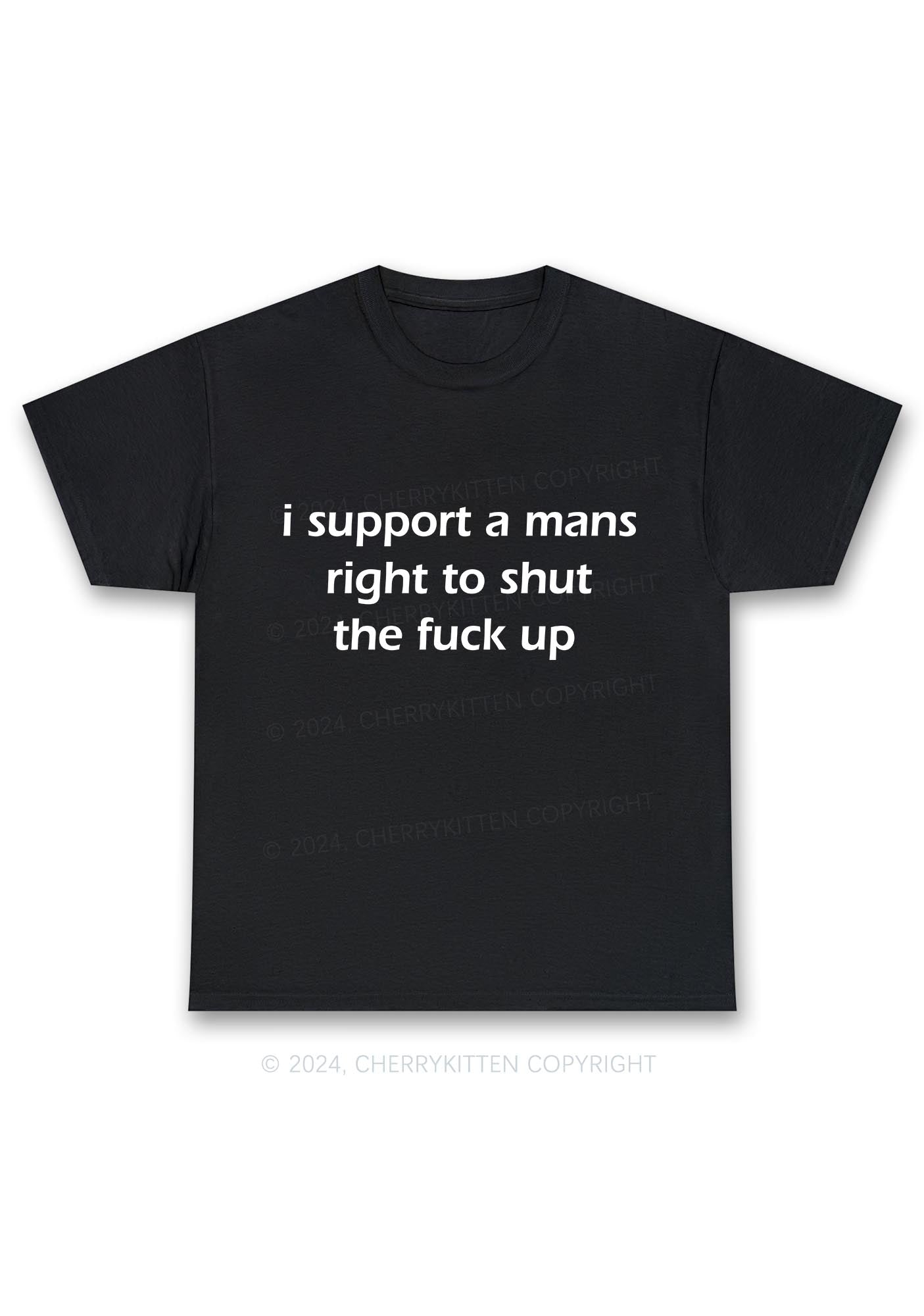I Support A Mans Right Y2K Chunky Shirt Cherrykitten