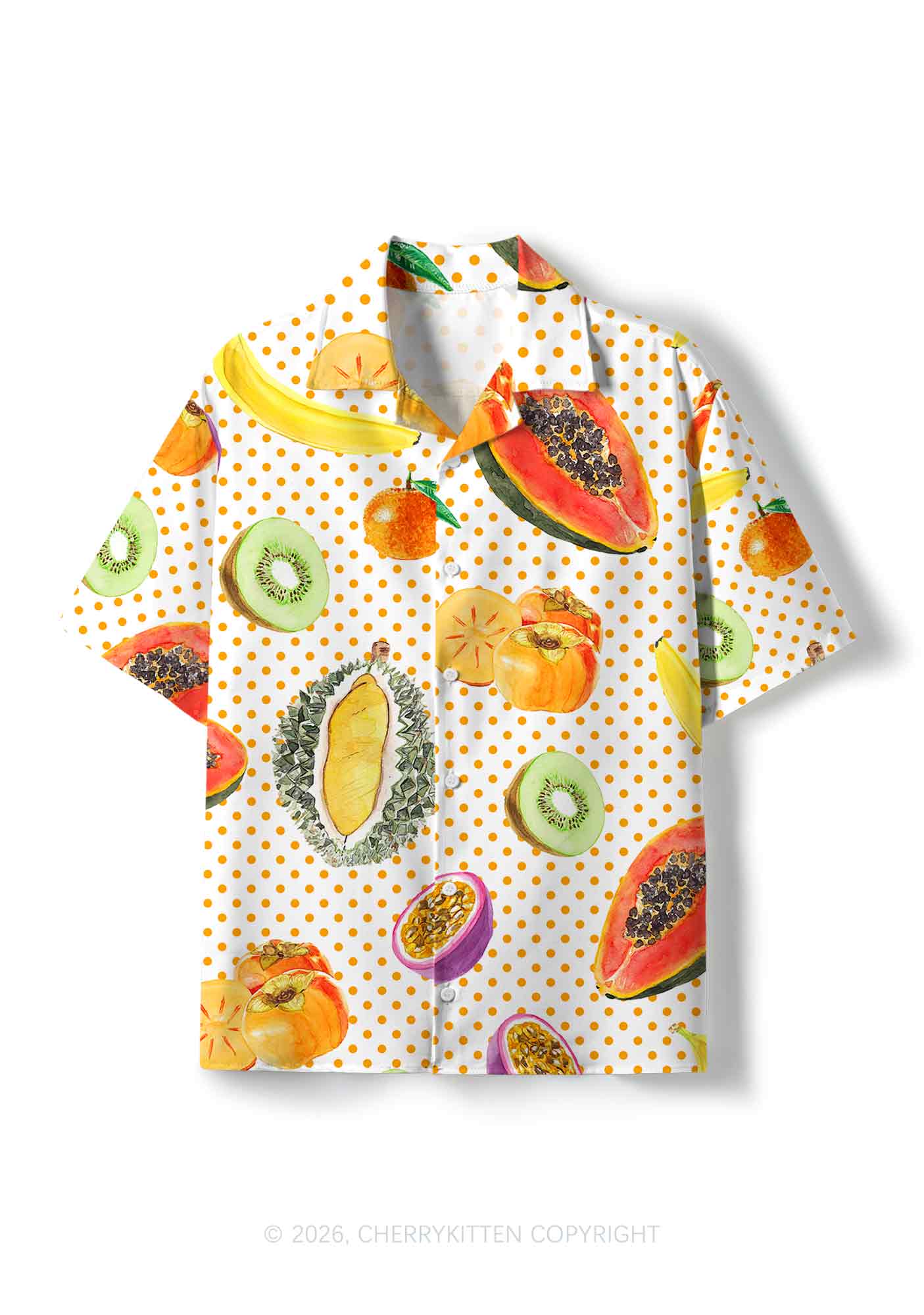 Fruity Dots Pride Y2K Print Hawaiian Shirt Cherrykitten