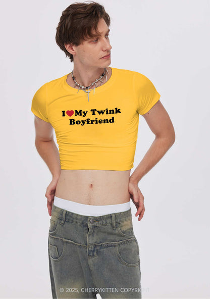 I Love My Twink BF Pride Y2K Baby Tee Cherrykitten