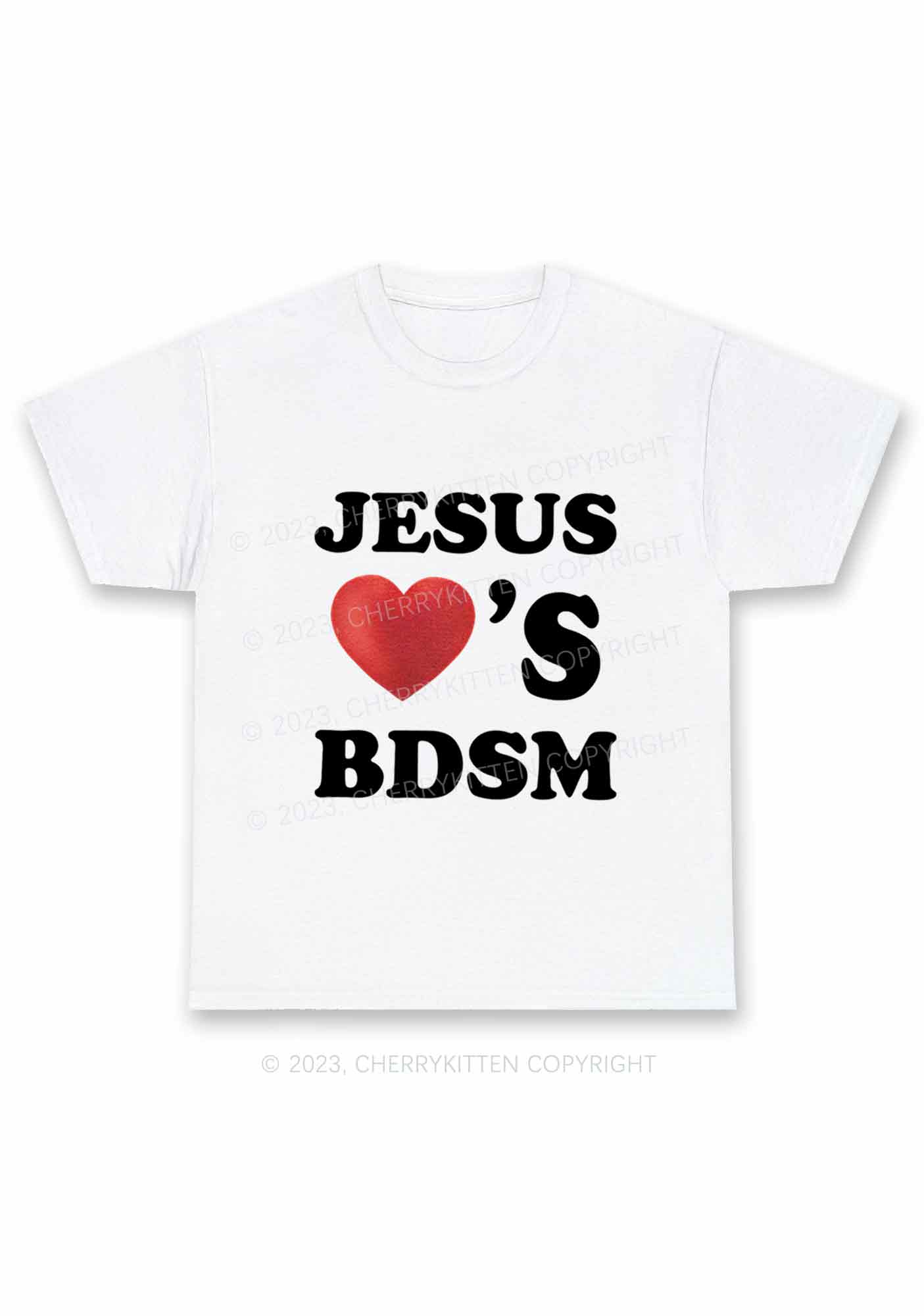 Jesus Loves BDSM Y2K Chunky Shirt Cherrykitten