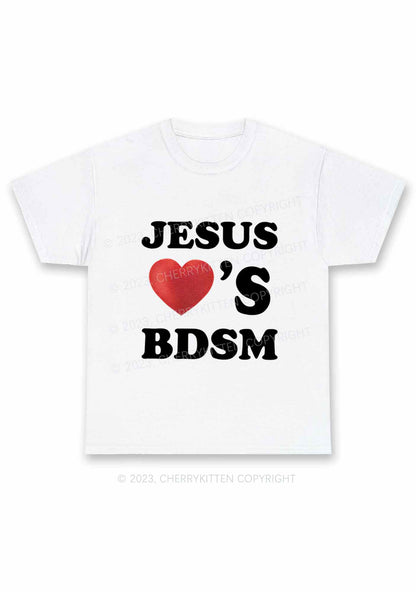 Jesus Loves BDSM Y2K Chunky Shirt Cherrykitten