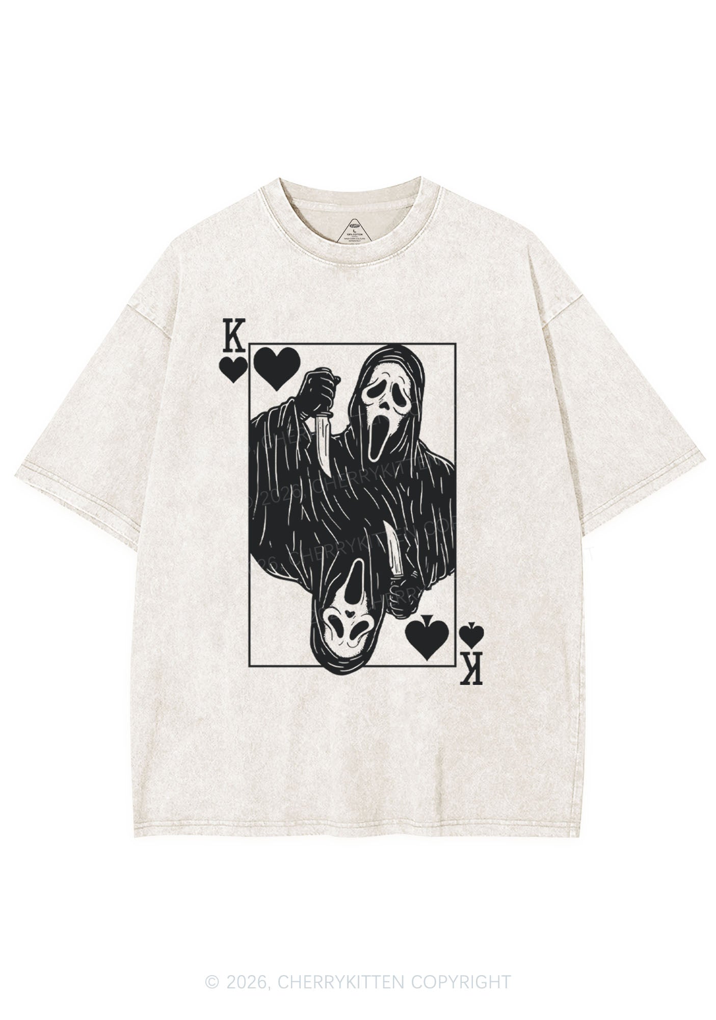 Halloween Knife Ghost Y2K Shirts Washed Tee Cherrykitten