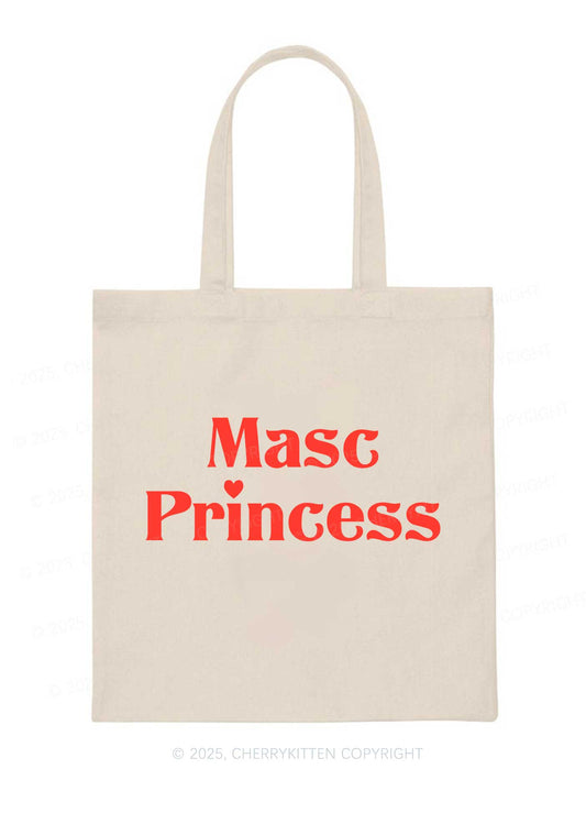 Masc Princess Pride Y2K Canvas Tote Bag Cherrykitten