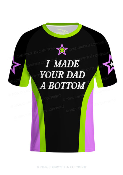 I Made Your Dad A Bottom Pride Y2K Football Jersey Shirts Cherrykitten