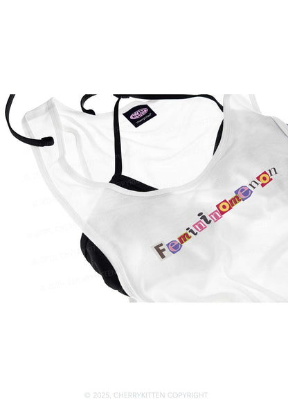 Femininomenon Y2K Sheer Boyfriend Tank Cherrykitten