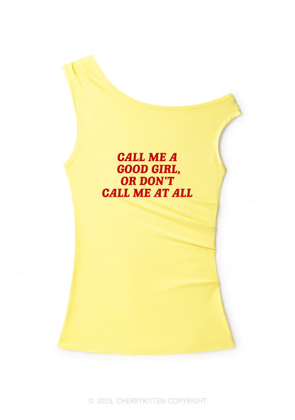 Call Me Good Girl Y2K Off Shoulder Tank Top Cherrykitten