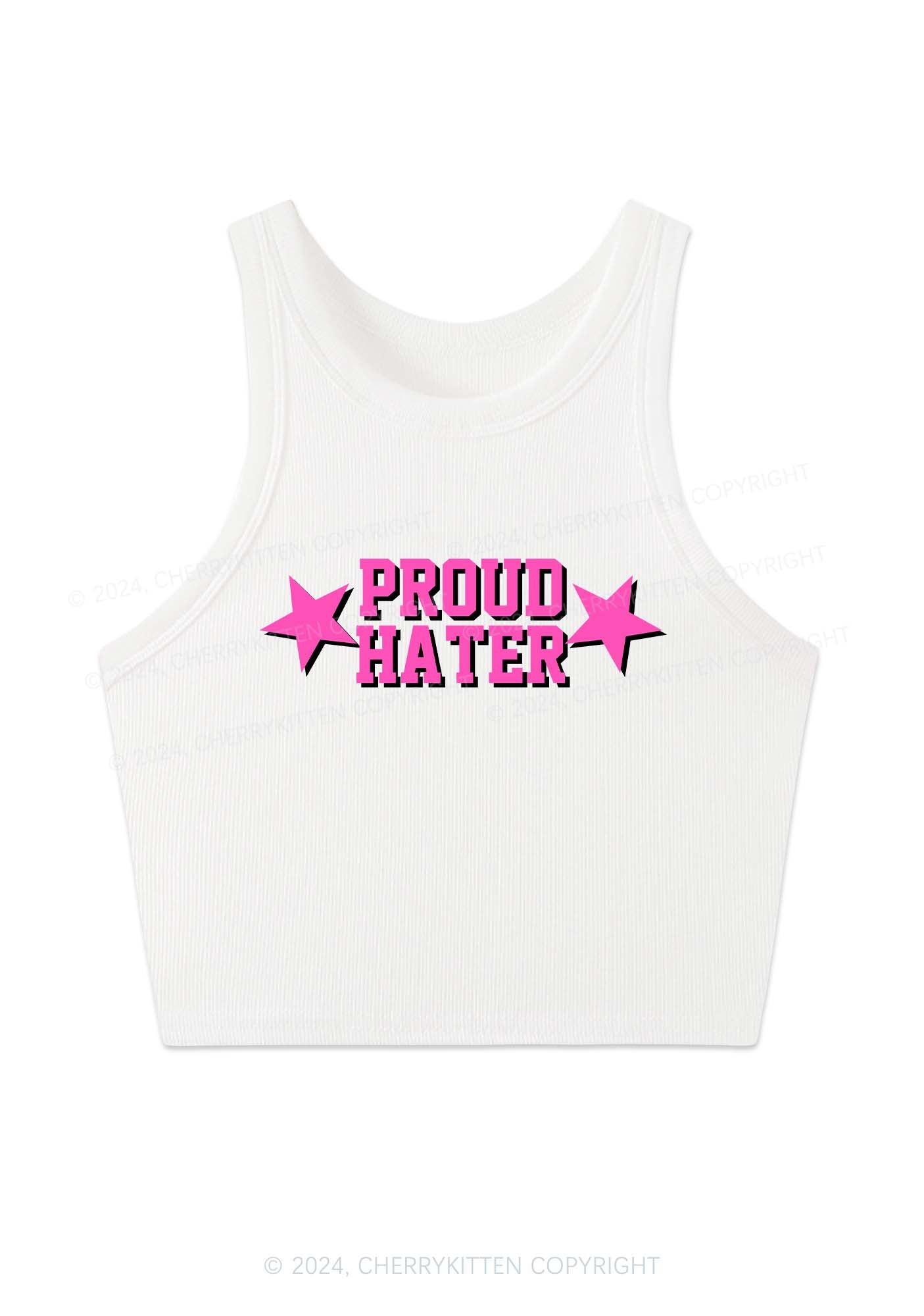 Proud Hater Y2K Crop Tank Top Cherrykitten
