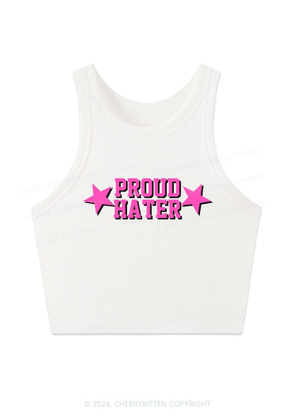Proud Hater Y2K Crop Tank Top Cherrykitten