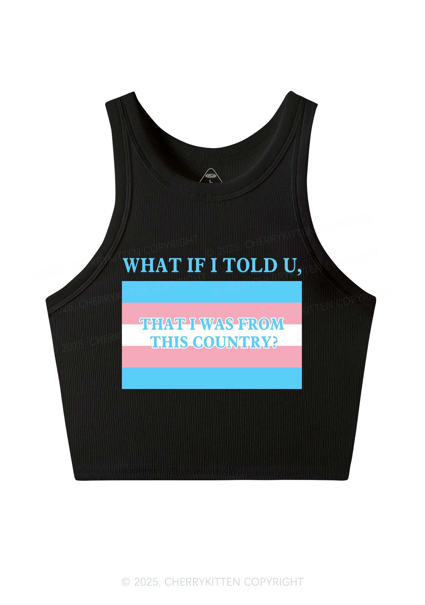 I Was From This Country Y2K Crop Tank Top Cherrykitten