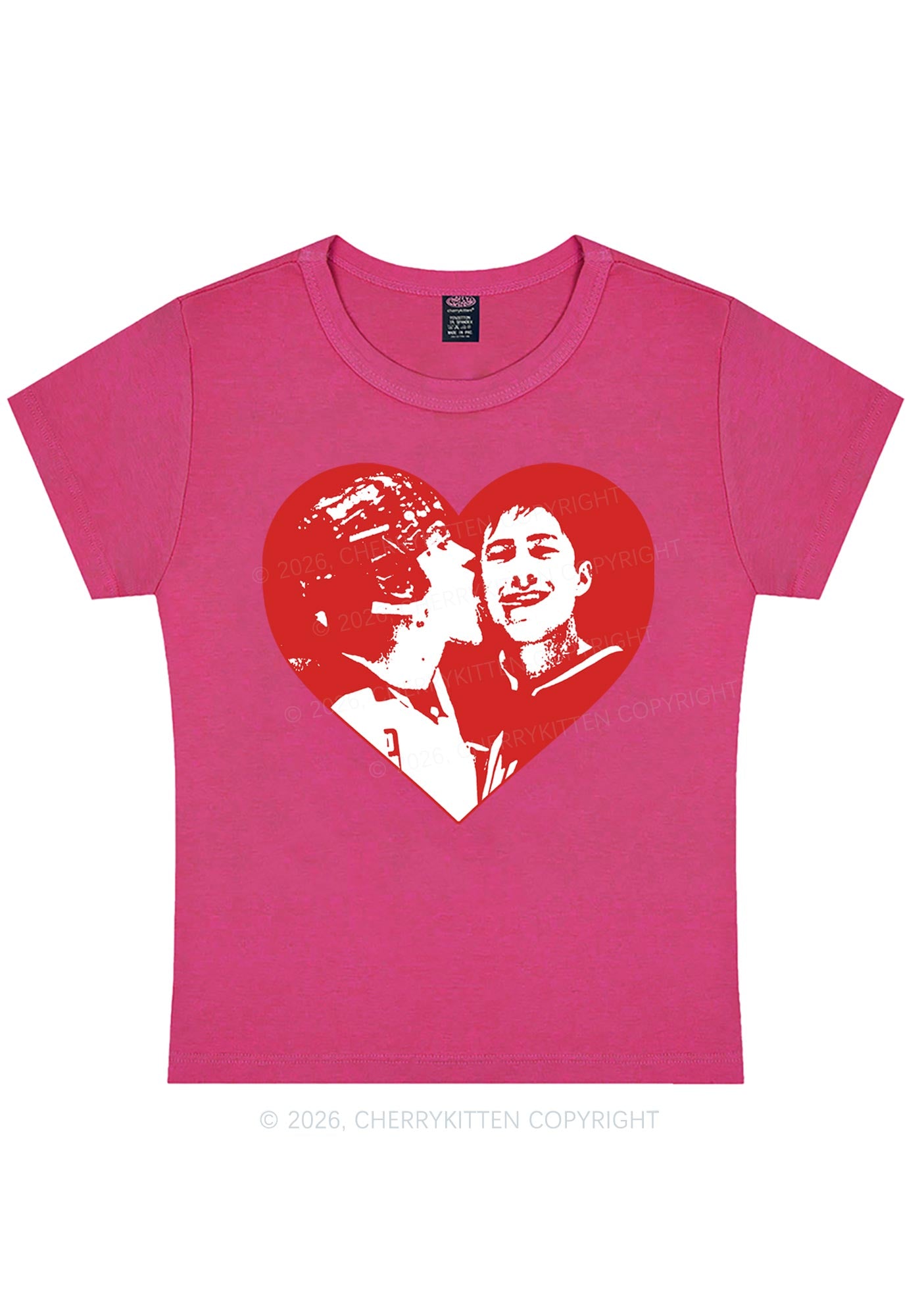 Red Heart Bros HR Y2K Baby Tee Cherrykitten