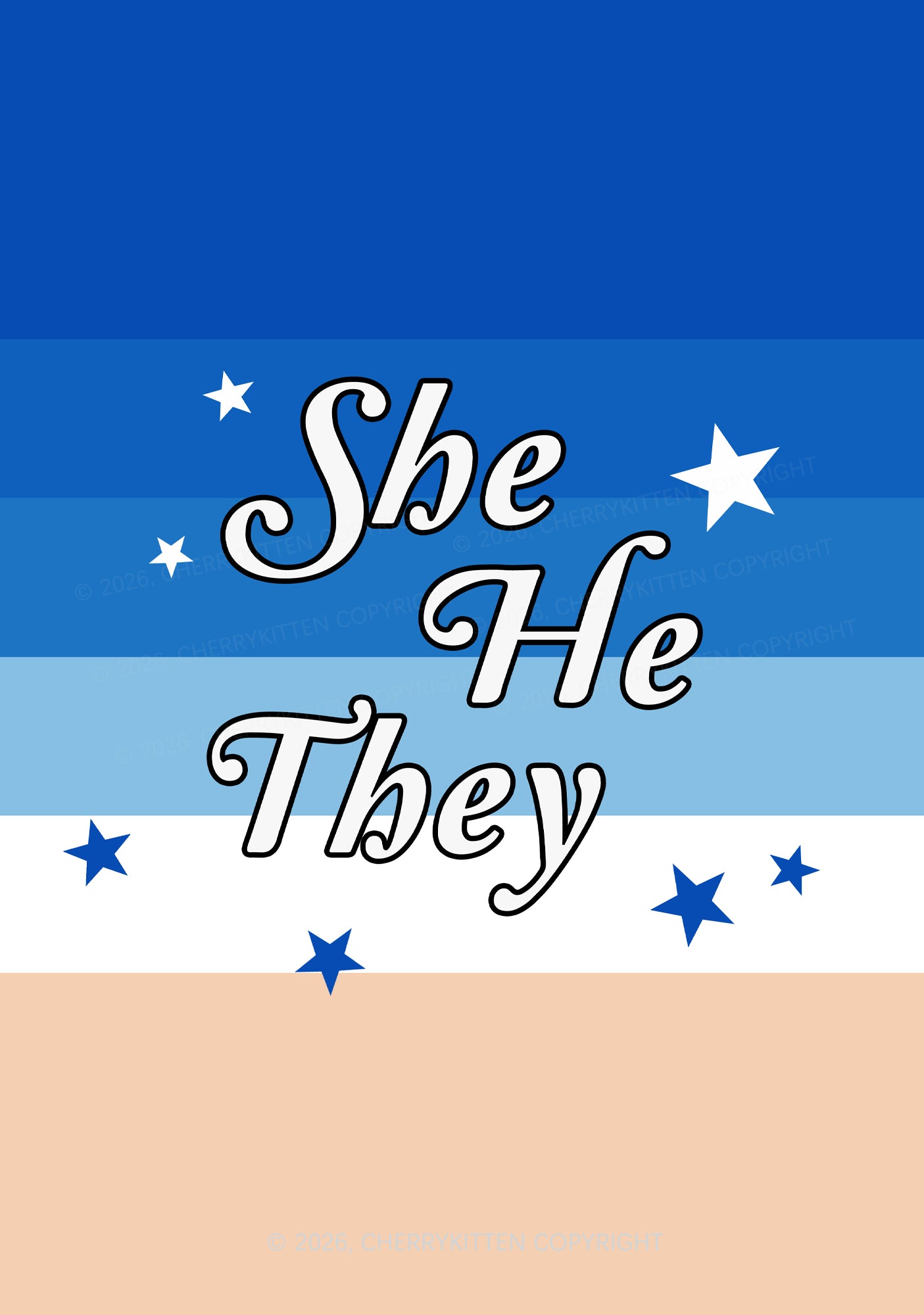 She He They Pride 1Pc Y2K Pin Badge Cherrykitten