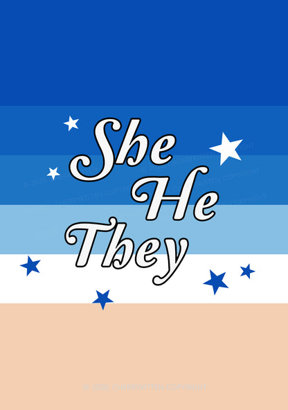 She He They Pride 1Pc Y2K Pin Badge Cherrykitten