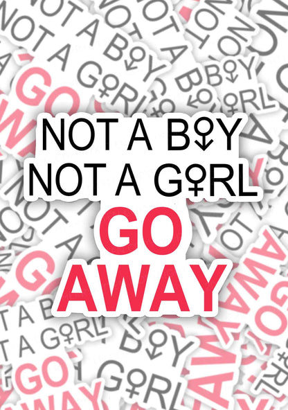 Go Away Pride 1pc Y2K Sticker Cherrykitten