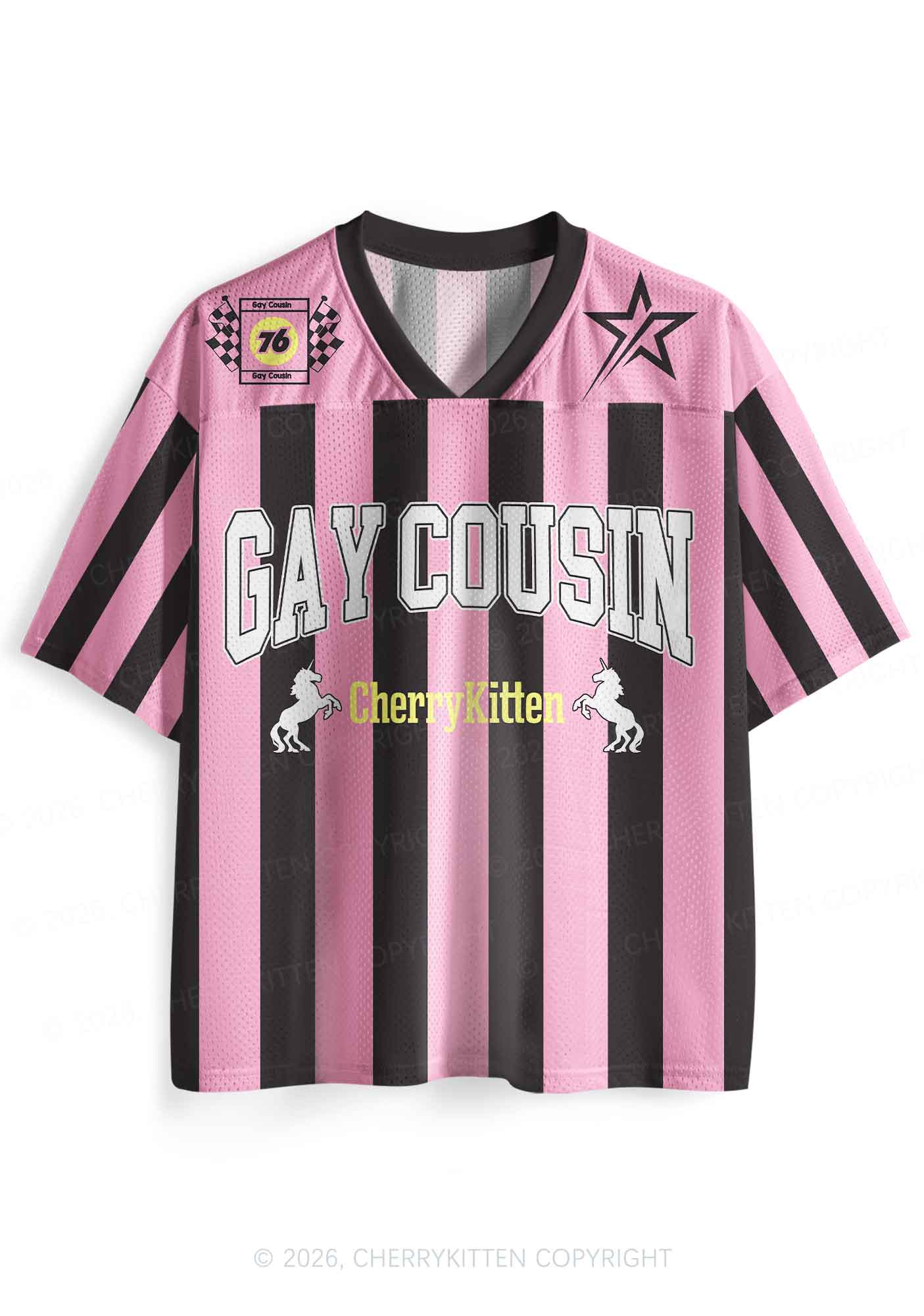 Gay Cousin Pride Y2K Sport Jersey Shirts Cherrykitten