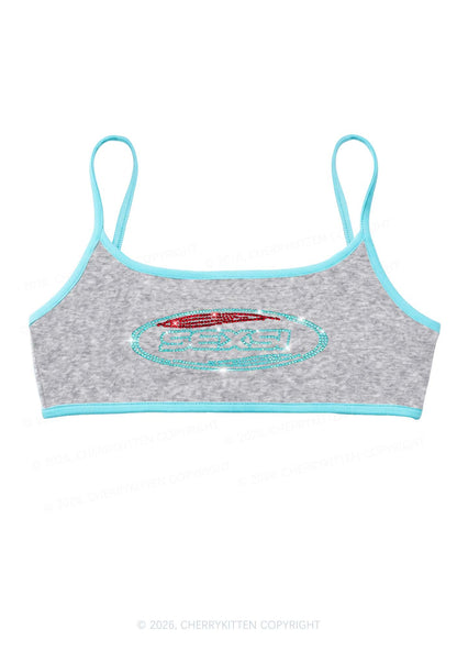 Rhinestone Sexsi Slogan Y2K Super Crop Cami Cherrykitten