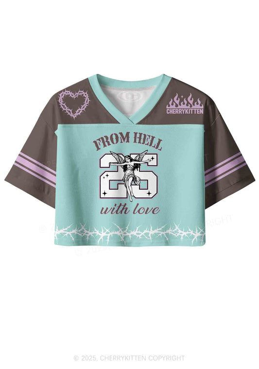 Custom From Hell With Love Y2K Crop Sport Jersey Shirts Cherrykitten
