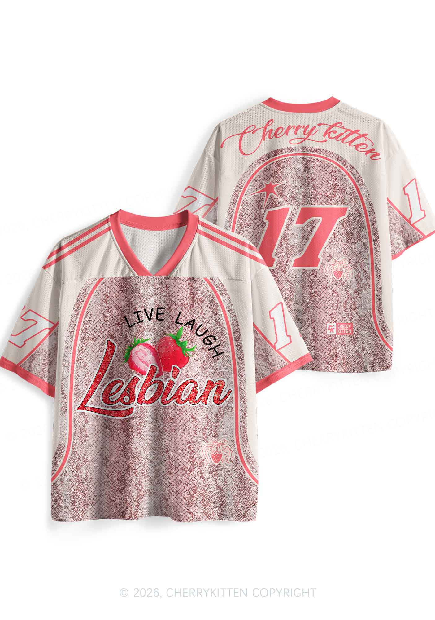 Live Laugh Lesbian Pride Y2K Sport Jersey Shirts Cherrykitten