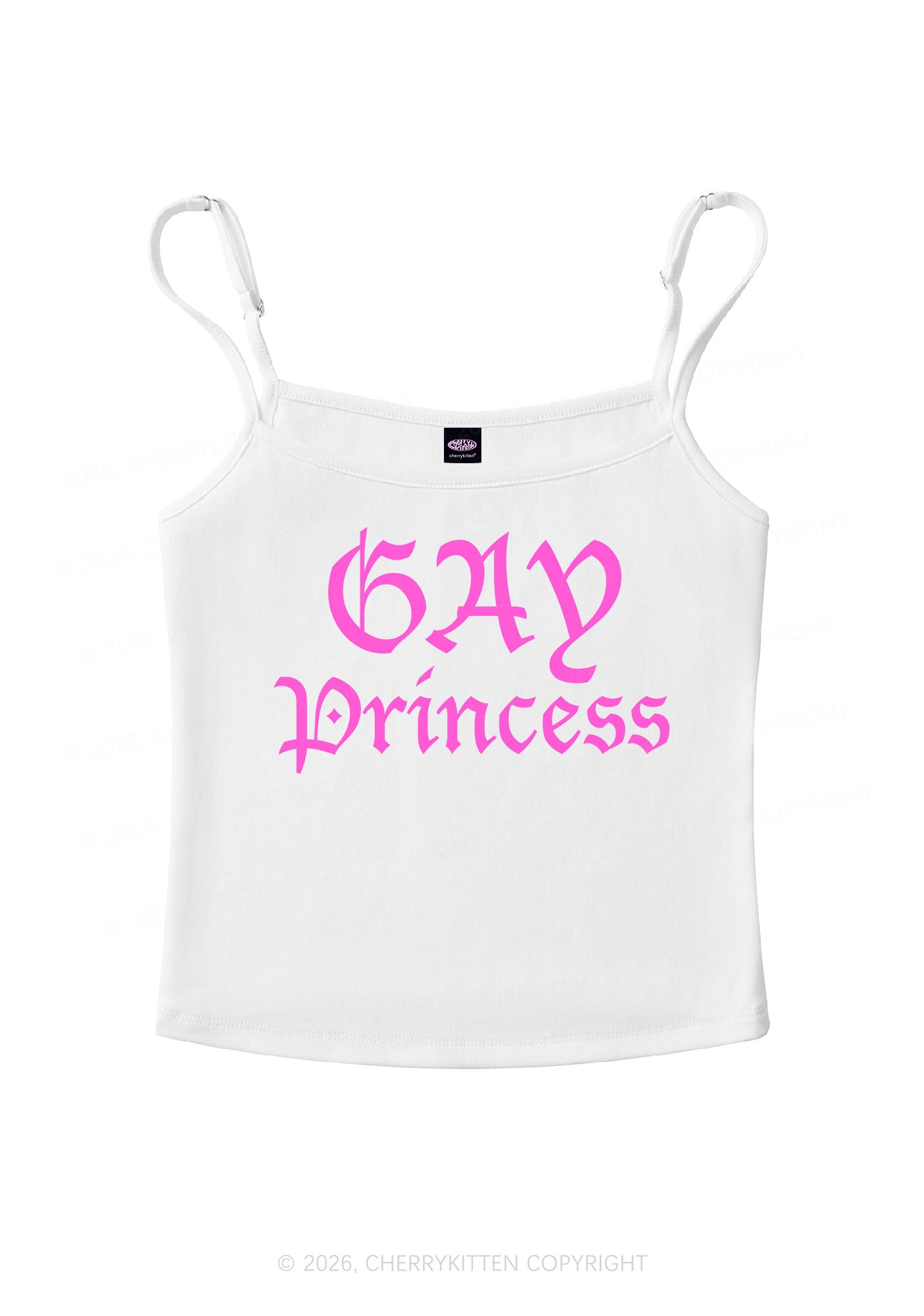 Gay Princess Pride Y2K Spaghetti Strap Cami Cherrykitten