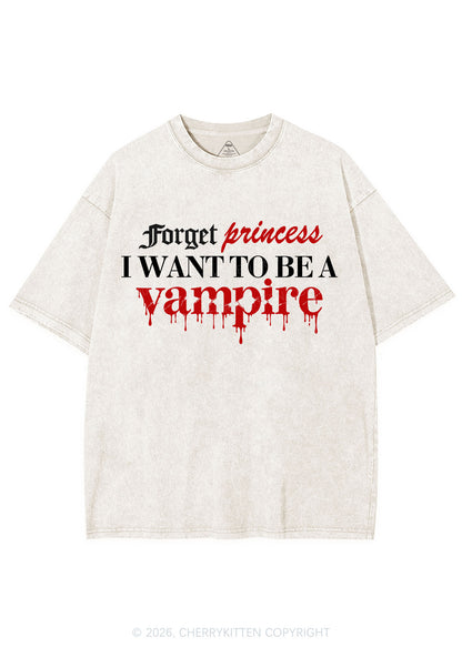 Halloween Want To Be Vampire Y2K Shirts Washed Tee Cherrykitten