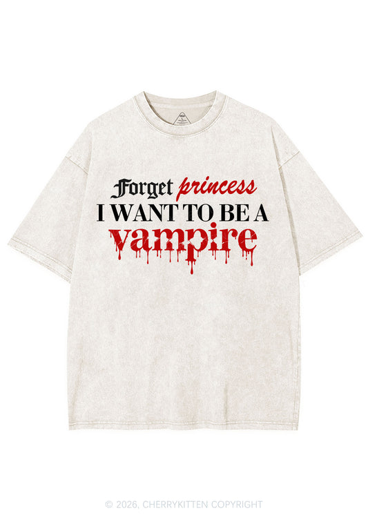 Halloween Want To Be Vampire Y2K Shirts Washed Tee Cherrykitten