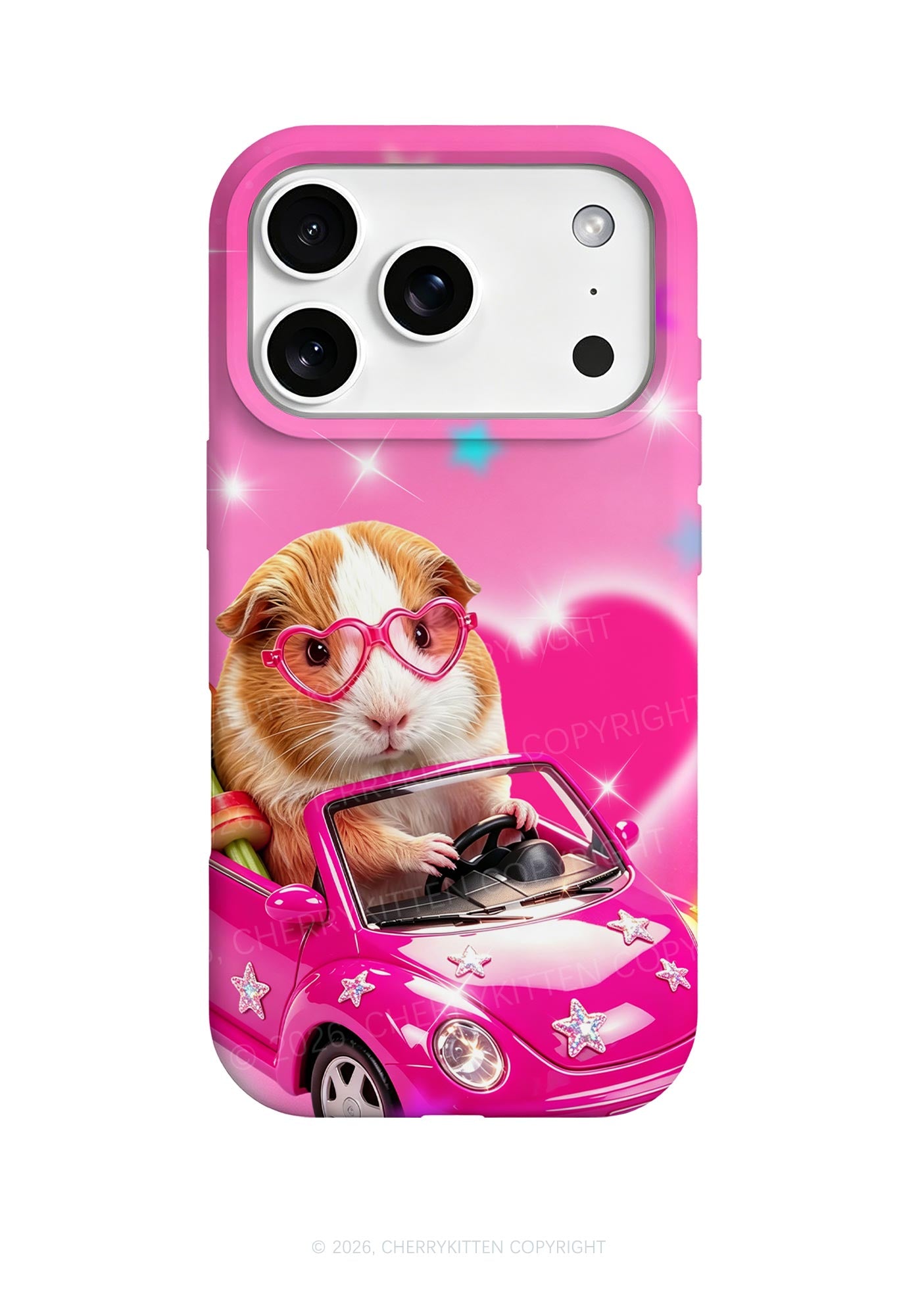 Pink Car Guinea Pig Y2K Phone Case Cherrykitten