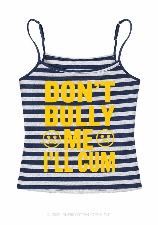 Dont Bully Me Y2K Navy Grey Striped Spaghetti Strap Cami Cherrykitten