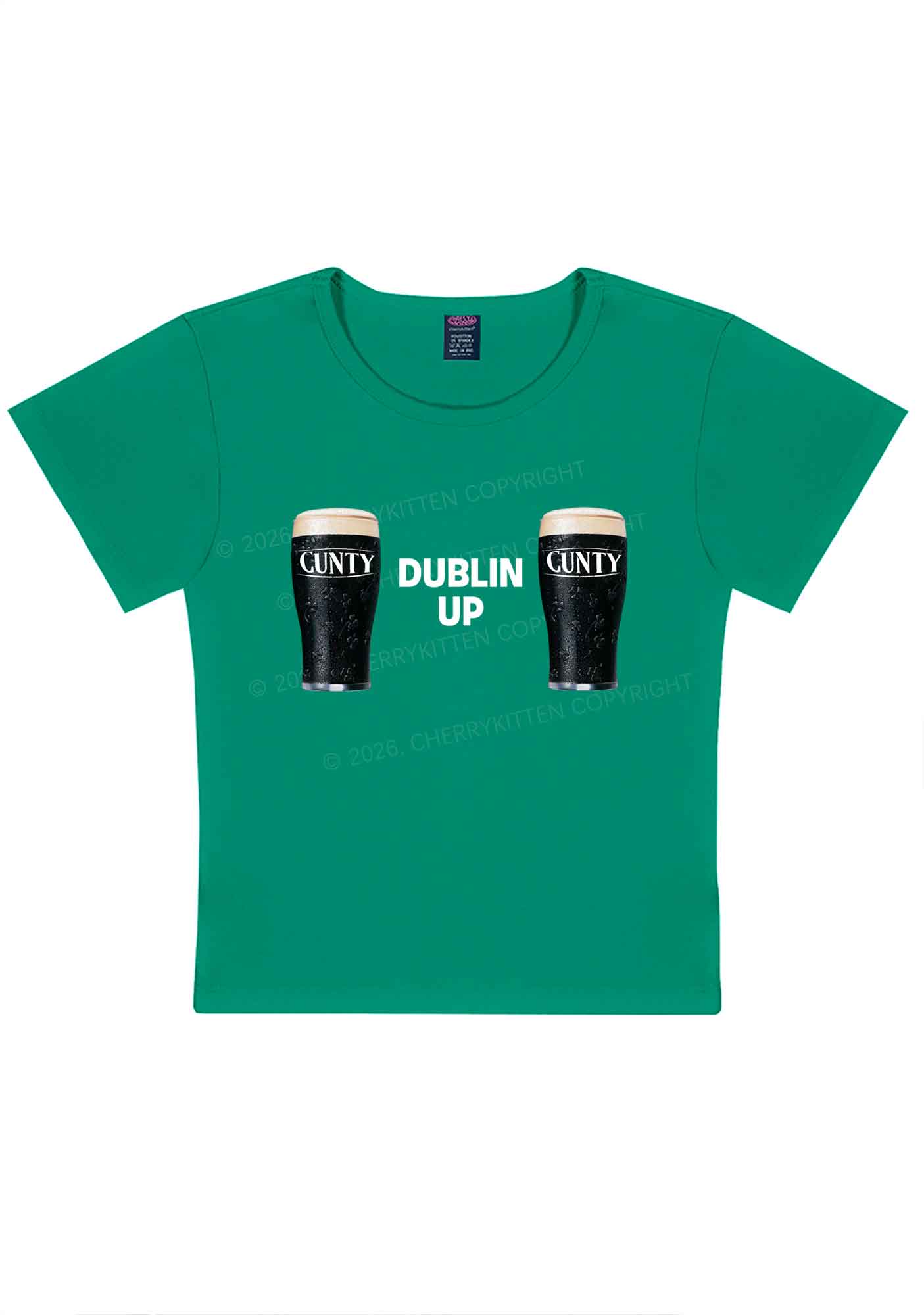 Dublin Up St Patricks Y2K Baby Tee Cherrykitten