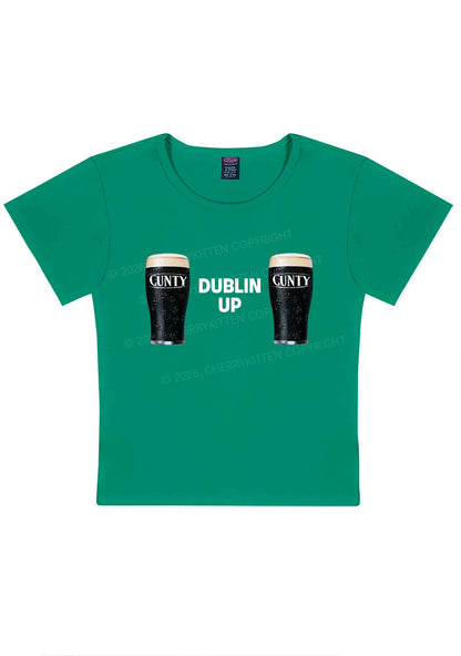 Dublin Up St Patricks Y2K Baby Tee Cherrykitten