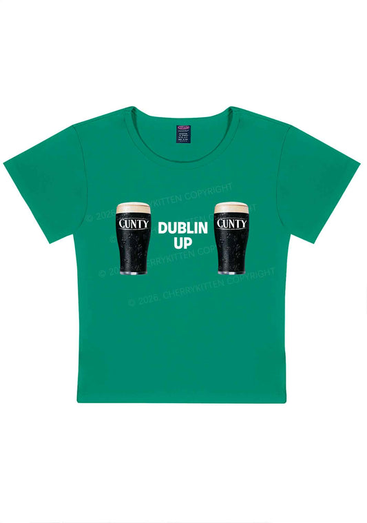 Dublin Up St Patricks Y2K Baby Tee Cherrykitten