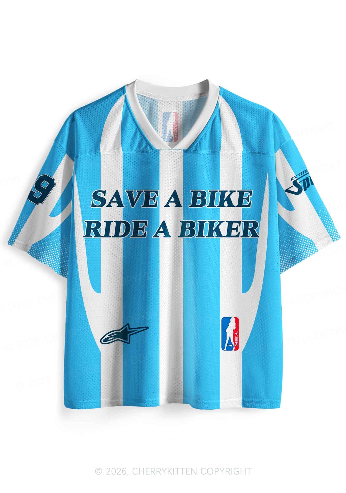 Save A Bike Ride A Biker Y2K Sport Jersey Shirts Cherrykitten