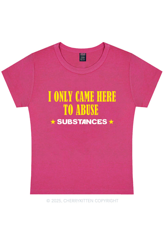 Abuse Substances Y2K Baby Tee Cherrykitten