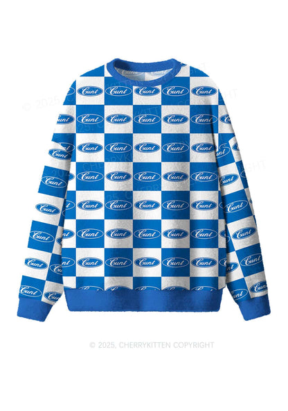 Oval Cxxt Y2K Christmas Knit Sweatshirt Cherrykitten