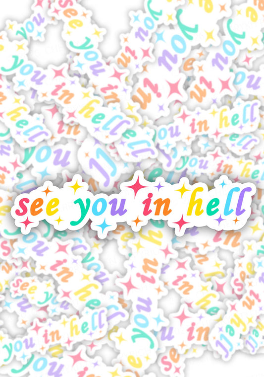 See You In Hell Pride 1pc Y2K Sticker Cherrykitten