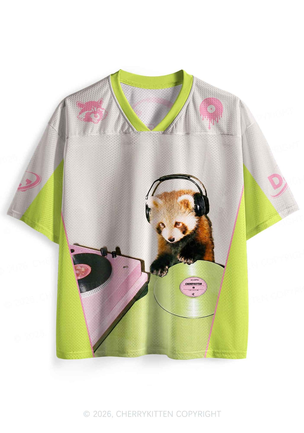 Red Panda DJ Y2K Sport Jersey Shirts Cherrykitten