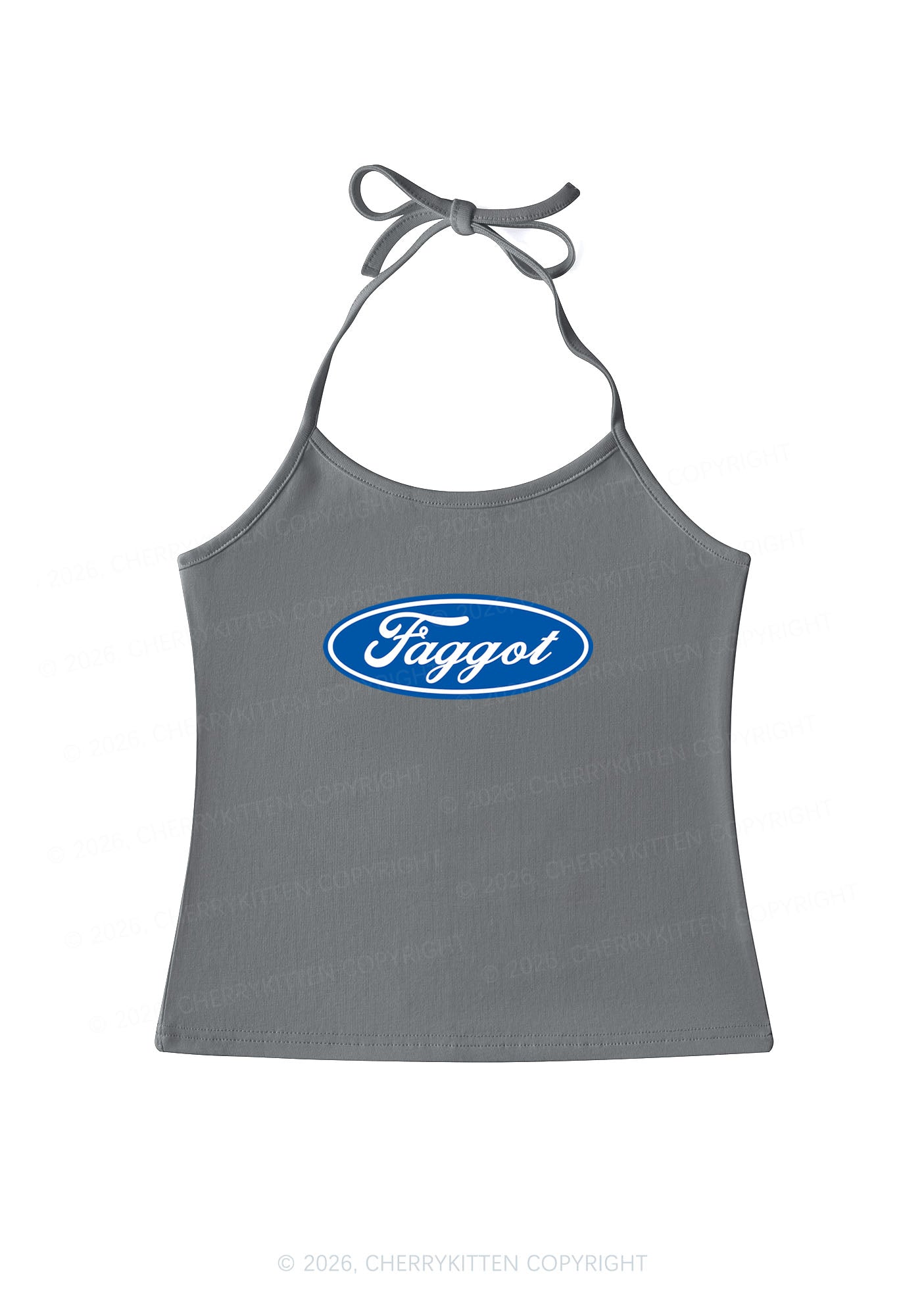 Faggot Pride Y2K Halter Neck Cami Cherrykitten