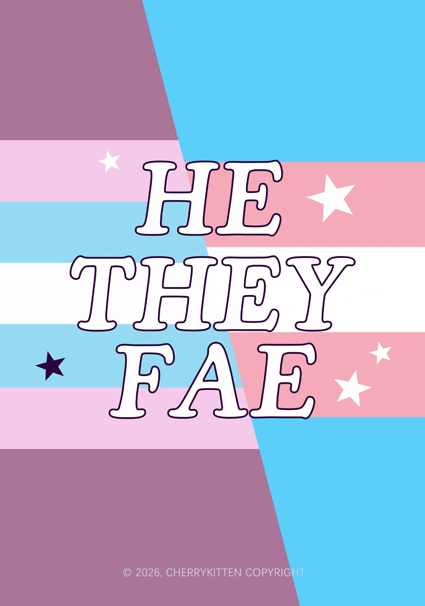 He They Fae Pride 1Pc Y2K Pin Badge Cherrykitten