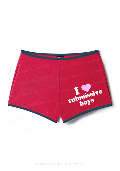 I Love S Boys Y2K Booty Shorts Cherrykitten